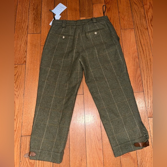 Ralph Lauren Olive Tweed Dress Pants - Picture 2 of 7